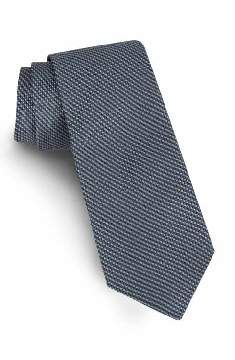 grey text tie