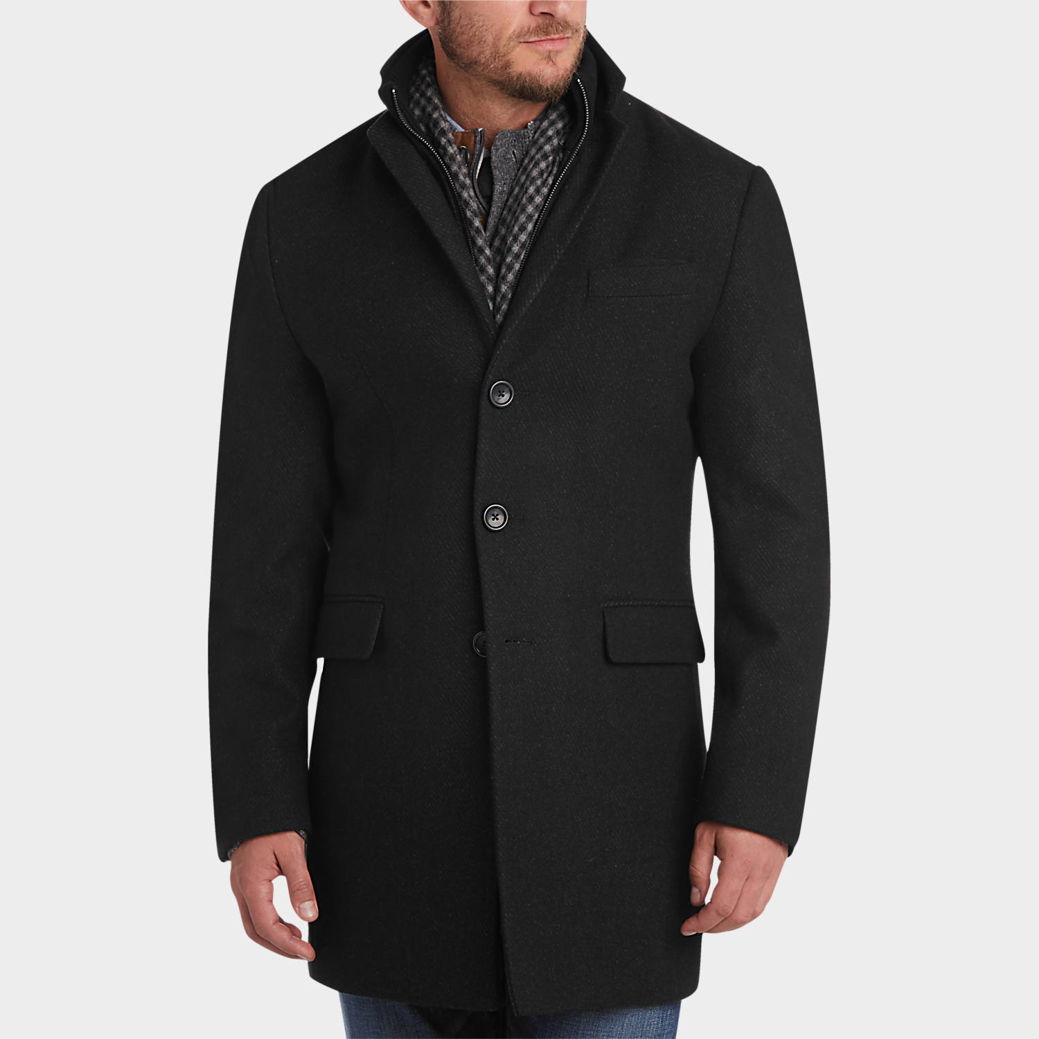 black slim coat