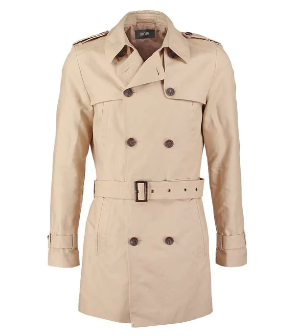 beige trench coat